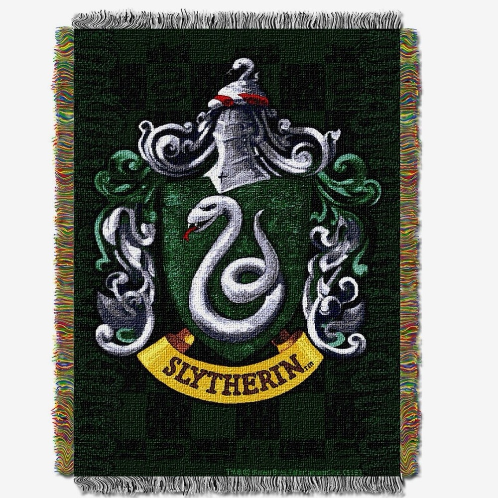 Slytherin Crest Tapestry Blanket